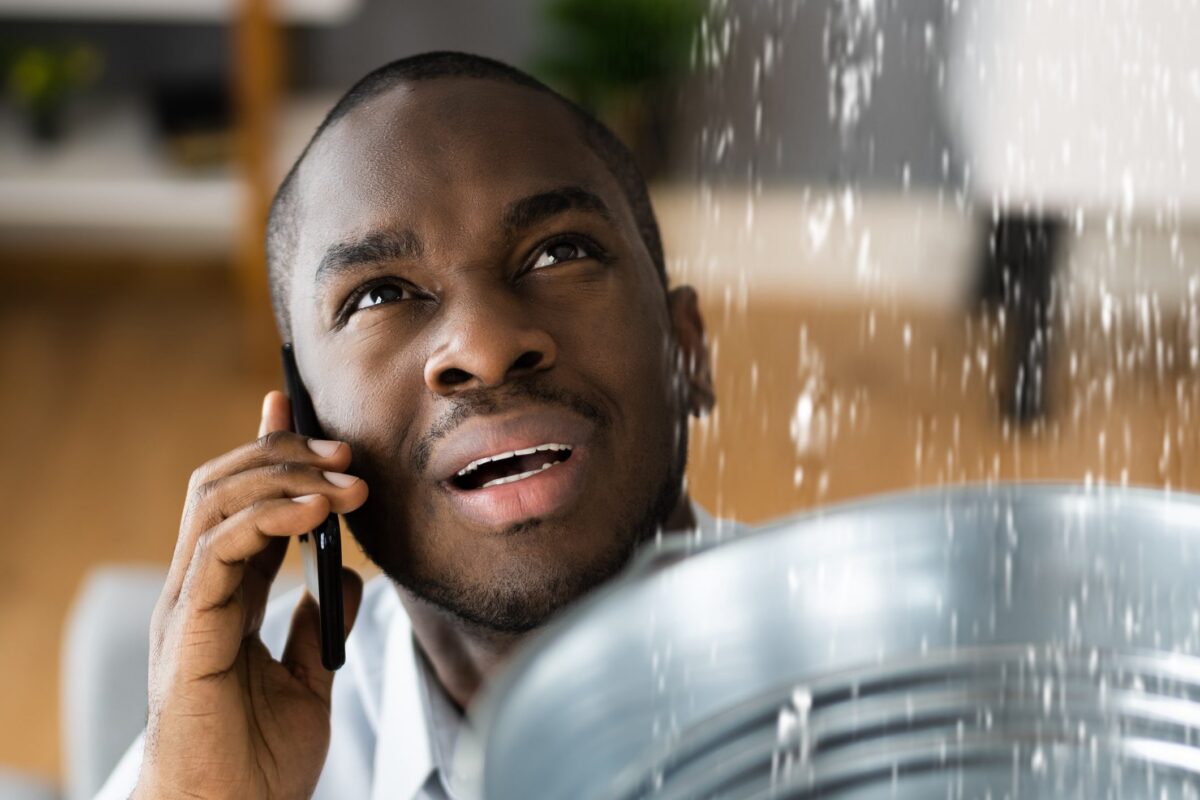 Emergency water damage restoration service in Round Lake for active ceiling leak and indoor flooding