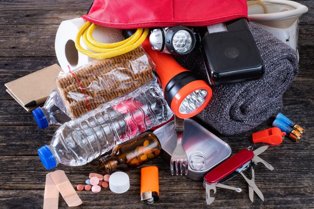 Emergency disaster preparedness kit for fire, flood, and storm damage restoration safety
