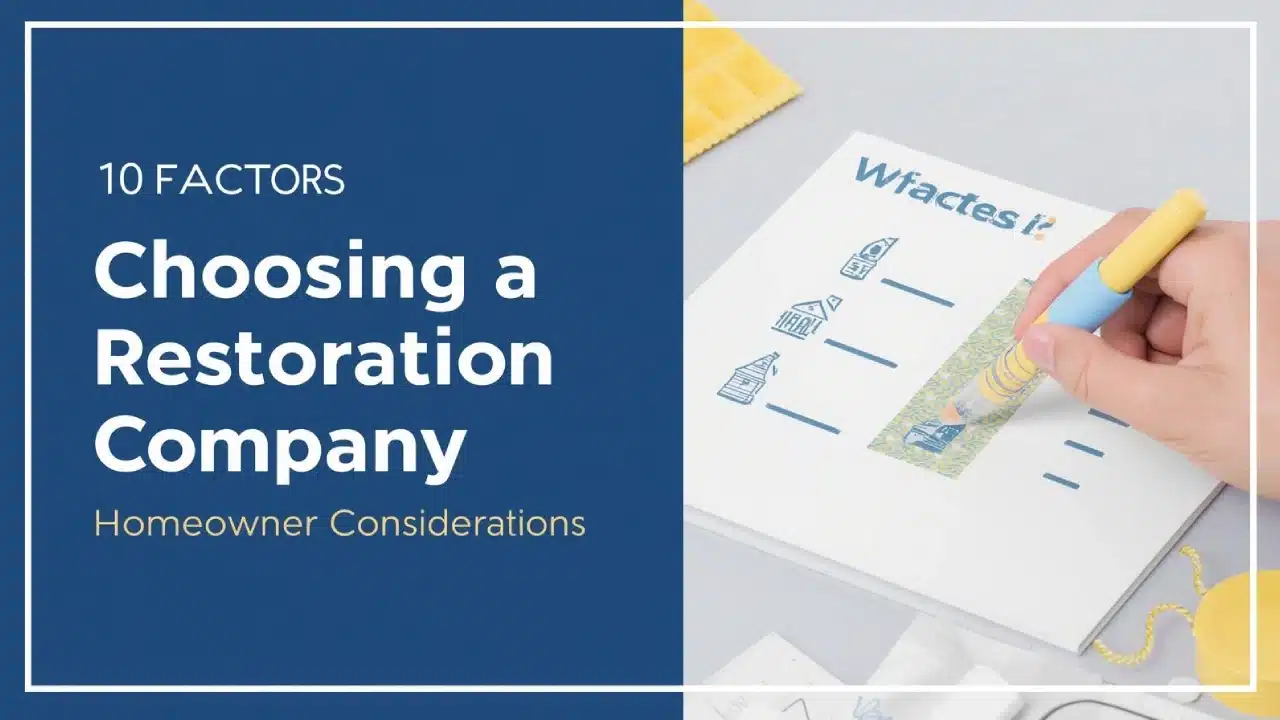 10 Factors Choosing a Restoration Company - Quick Response Services