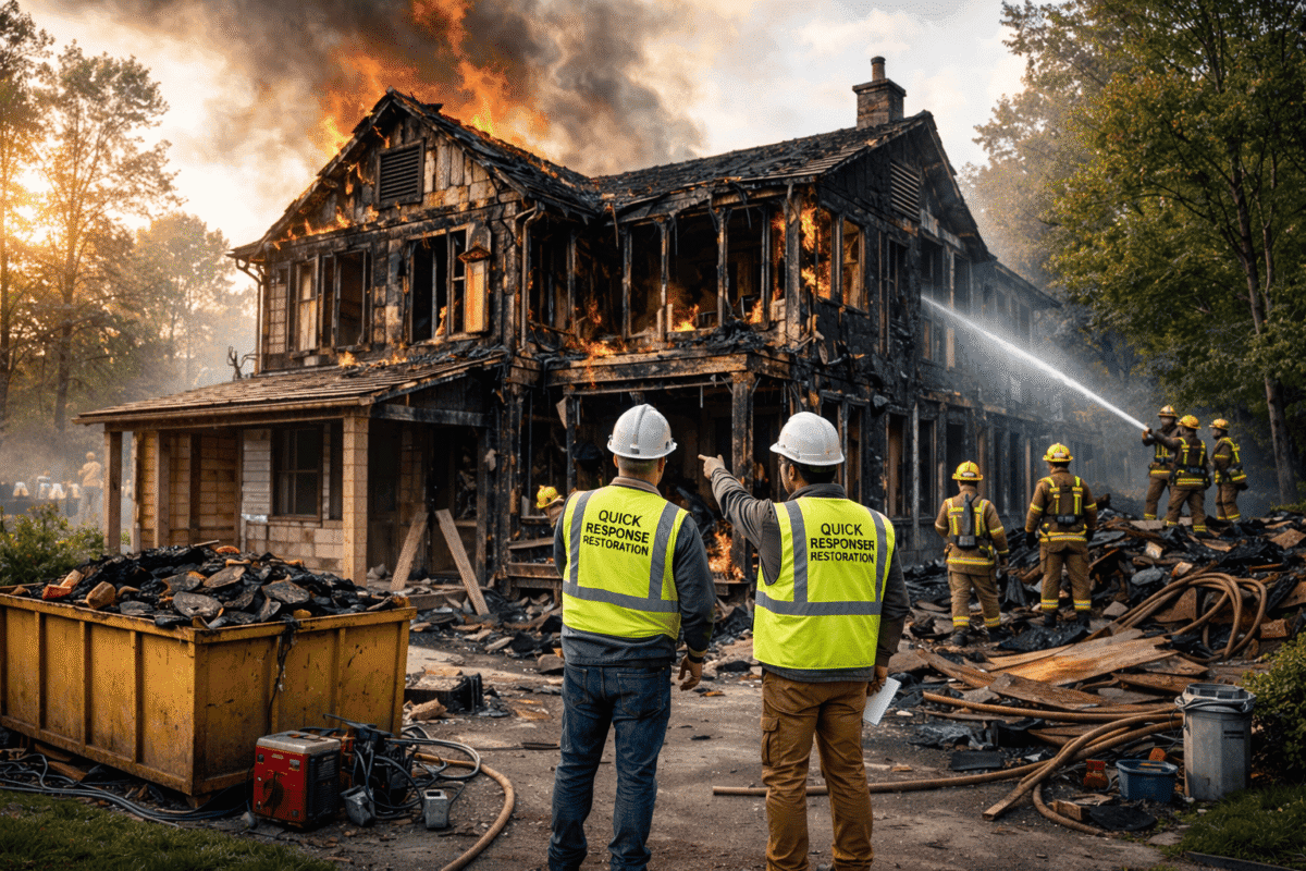 Timely fire damage repair services in Albany County by Quick Response Restoration